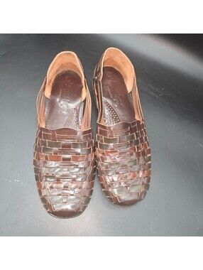 Sunsteps Barclay Leather Huarache Loafers Mens 10.5 M Brown Woven Grandpacore